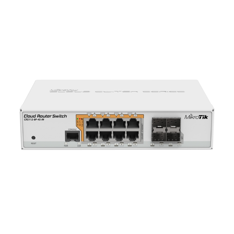 Bộ chuyển mạch Switch MikroTik CRS112-8P-4S-IN chính hãng, giá rẻ