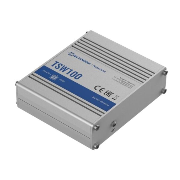 Switch PoE công nghiệp Teltonika TSW100 4 cổng PoE+ 120W