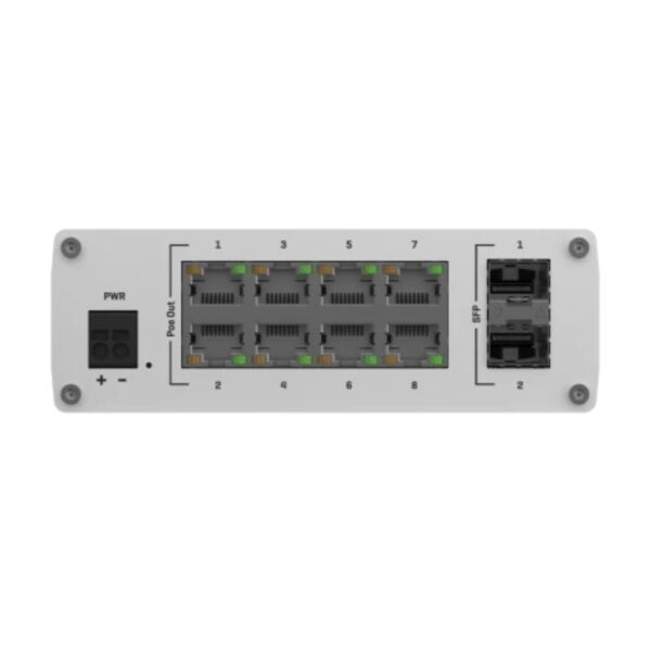 Switch PoE công nghiệp Teltonika TSW200, 8x 1GbE PoE+, 2x SFP Ports