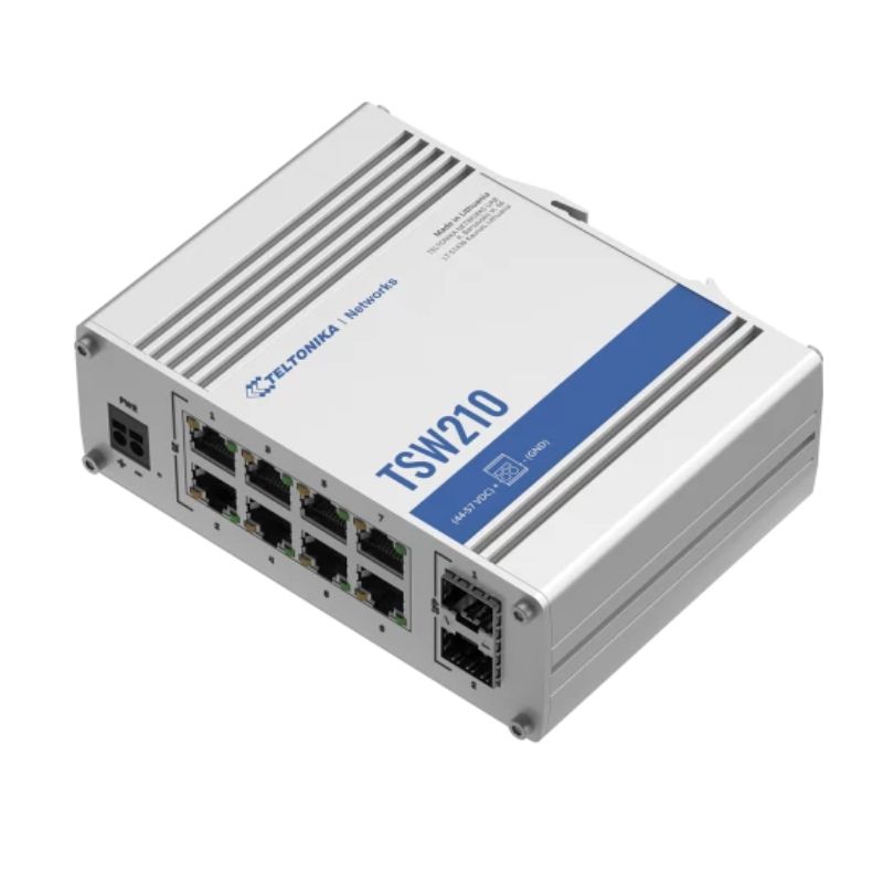 Switch công nghiệp Teltonika TSW210, 2 x SFP, 8x Gigabit Ethernet Port